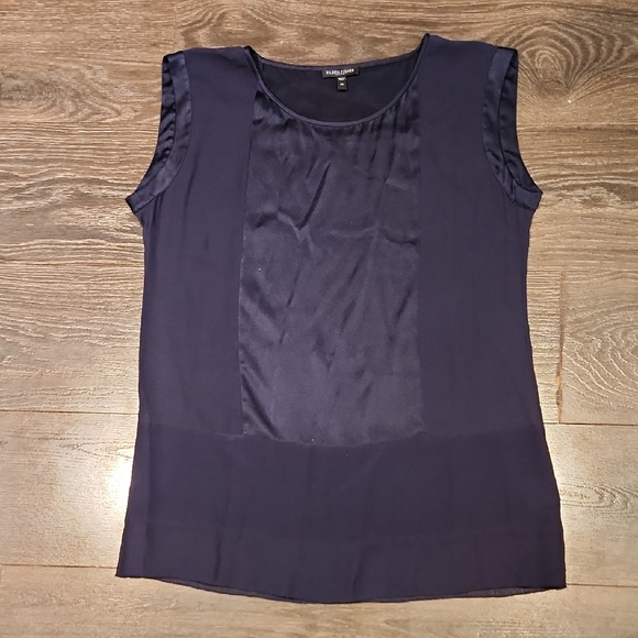 ❤️ EILEEN FISHER SILK SATIN PANEL SLEEVELESS TUNIC TOP, SP (SMALL PETITE) - Picture 1 of 9